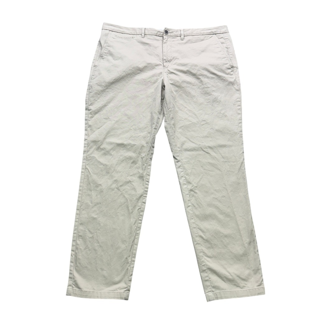 Perk Slim Fit Stretch Chino Pants Mens 40/30 Beige 30L Casual Workwear